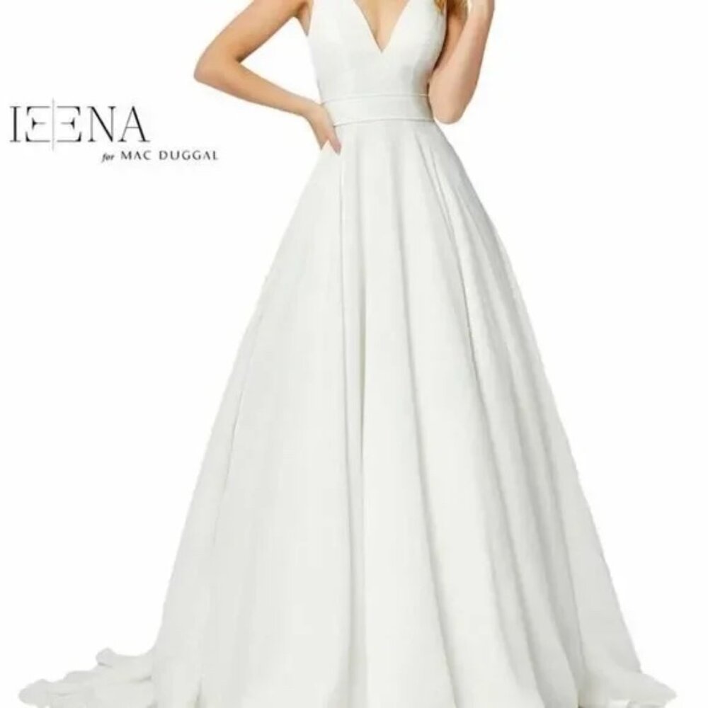 NWOT Ieena for Mac Duggal white gown